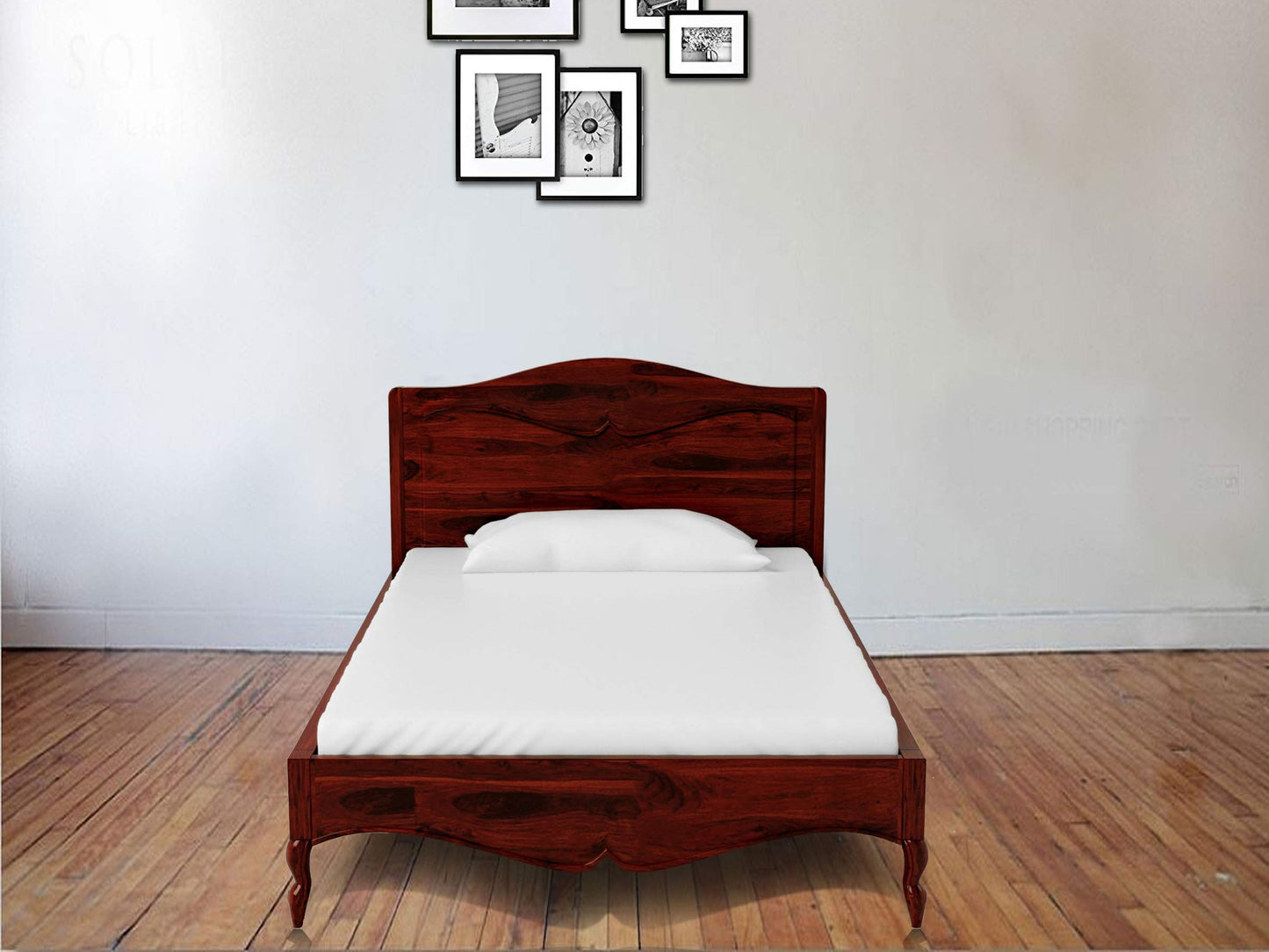 APRODZ Solid Wood Drawer Storage Single Size Stefa Bed for Bedroom Stylish | Cream Finish