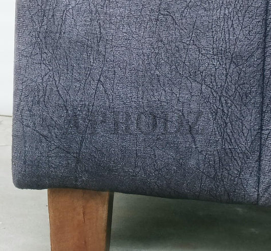Ottoman Stool for Living Room | Pouffes for Sitting| Foot stools | Office Stools | Decoration & Dressing Table Suede Fabric Set of 1 Hale Navy...
