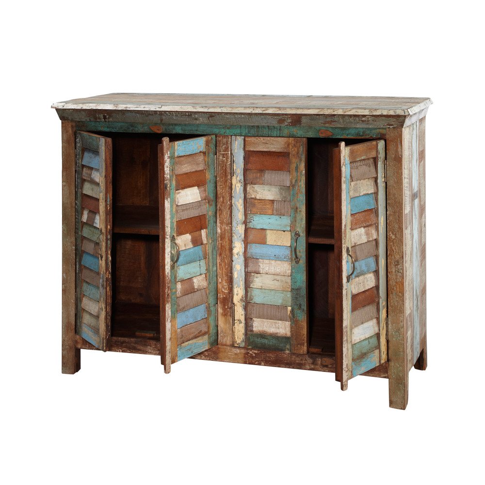 APRODZ Solid Wood Nizhyn Sideboard Storage Cabinet for Living Room | Wooden Cabinet for Kitchen | Multicolor Finish