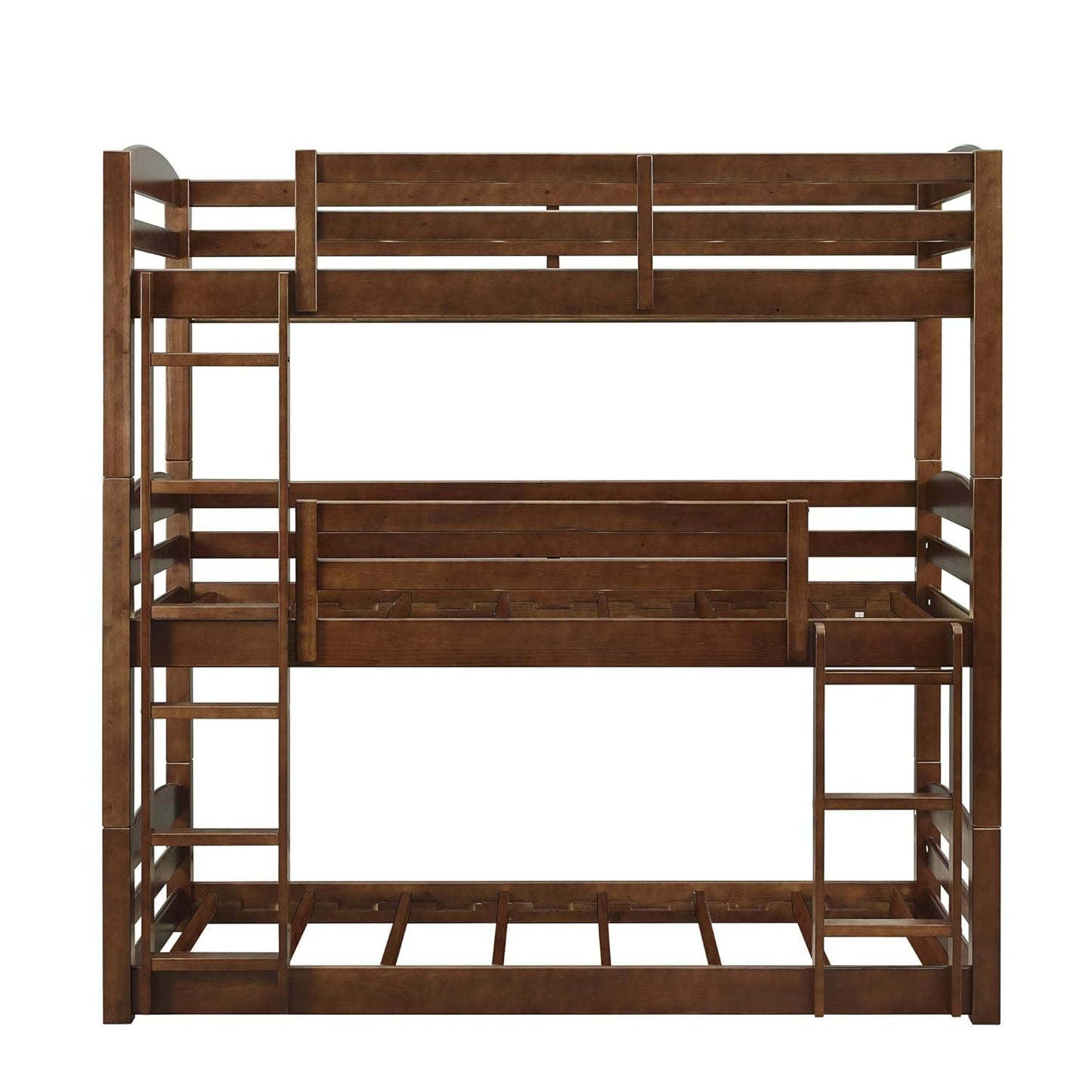 APRODZ Ipsotu Mango Wood Bunk Bed Without Storage Single Bed Furniture for Bedroom Living Room Home (Mango - Brown)