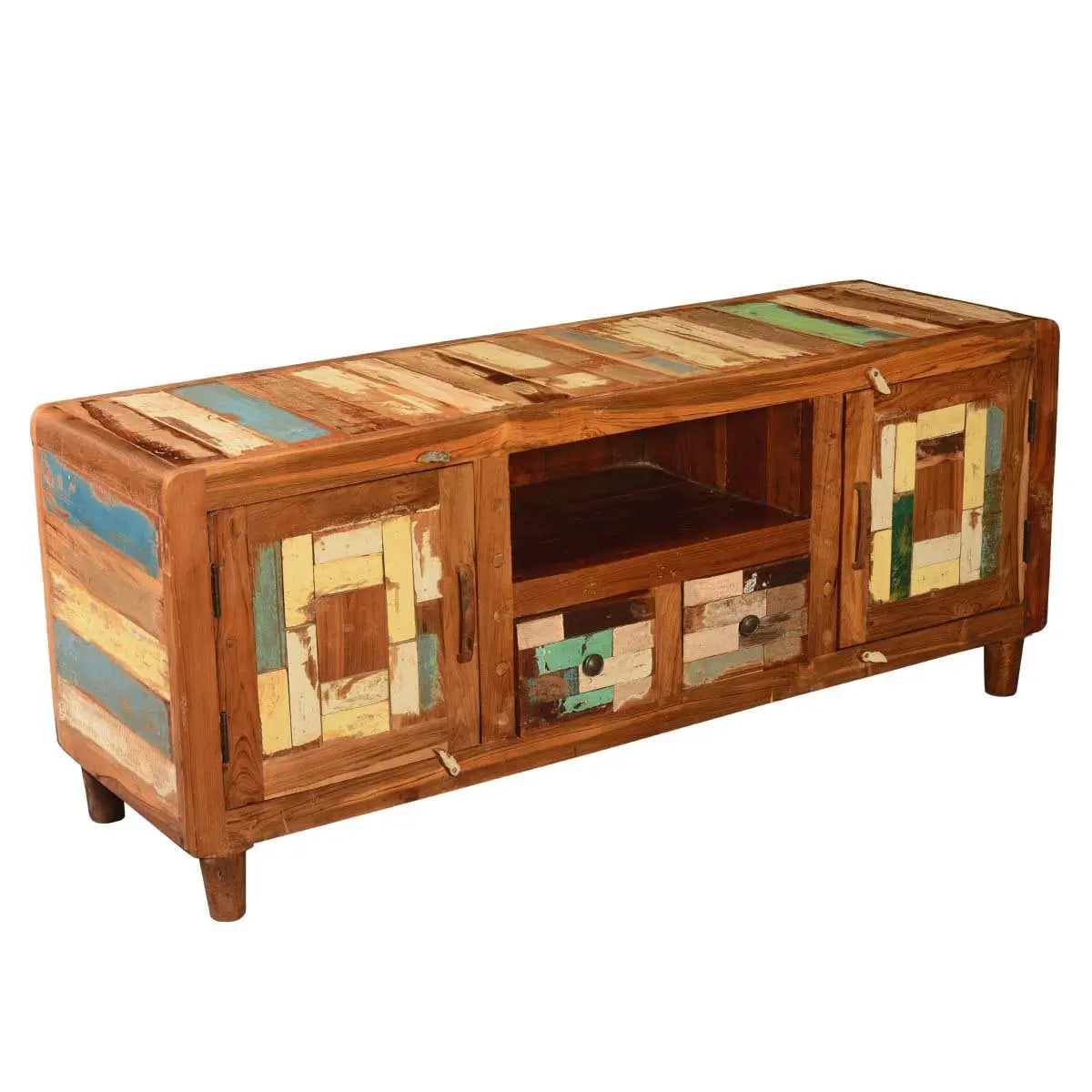 Solid Wood Bari Royal TV Stand Cabinet For Home | TV Unit For Living Room | Multicolor Finish