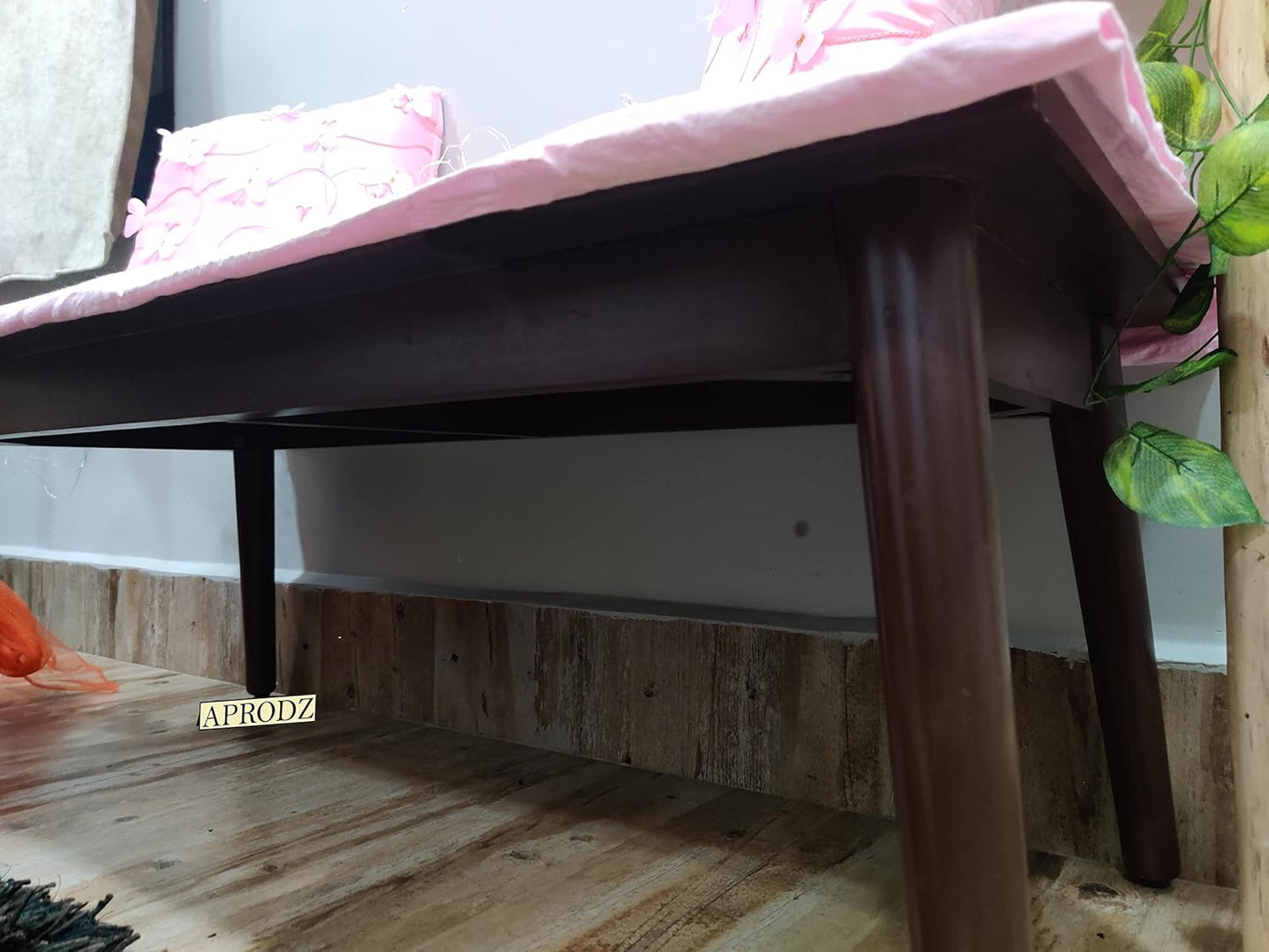 Barba Mango Wood Bench for Living Room | Dining Room Bench |Study Home Bench | Wooden Brown Finish