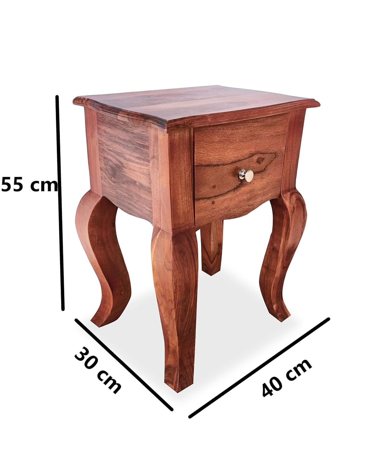Leego Bedside Table (Light Honey Sheesham)