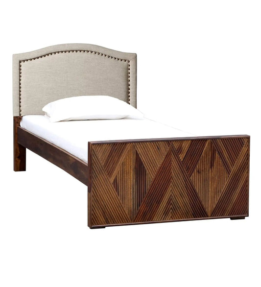 APRODZ Solid Wood Drawer Storage Single Size Stefa Bed for Bedroom Stylish | Cream Finish