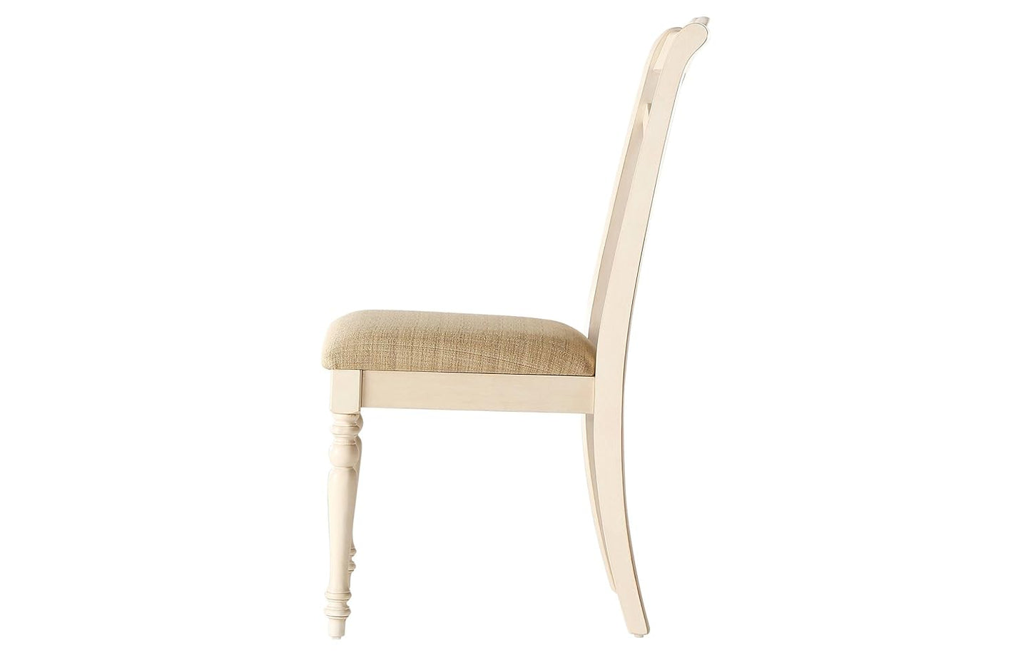 APRODZ Mango Wood Cordoba Dining Chair Set for Home | Set of 2 Chair | Cream Finish