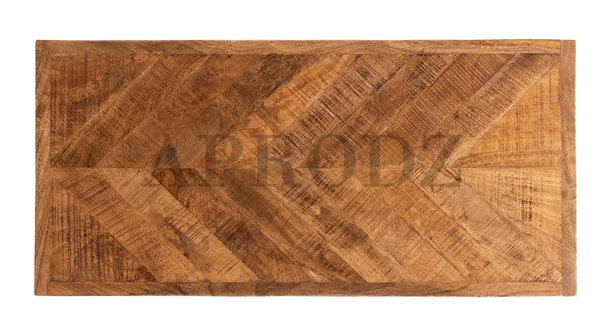 Parquetry Hairpin Leg Coffee Table - Unique Home Decor Piece