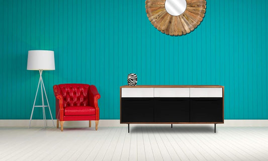 Aprodz Solid Wood Colardo Side Board Storage Cabinet for Living Room | Black Finish