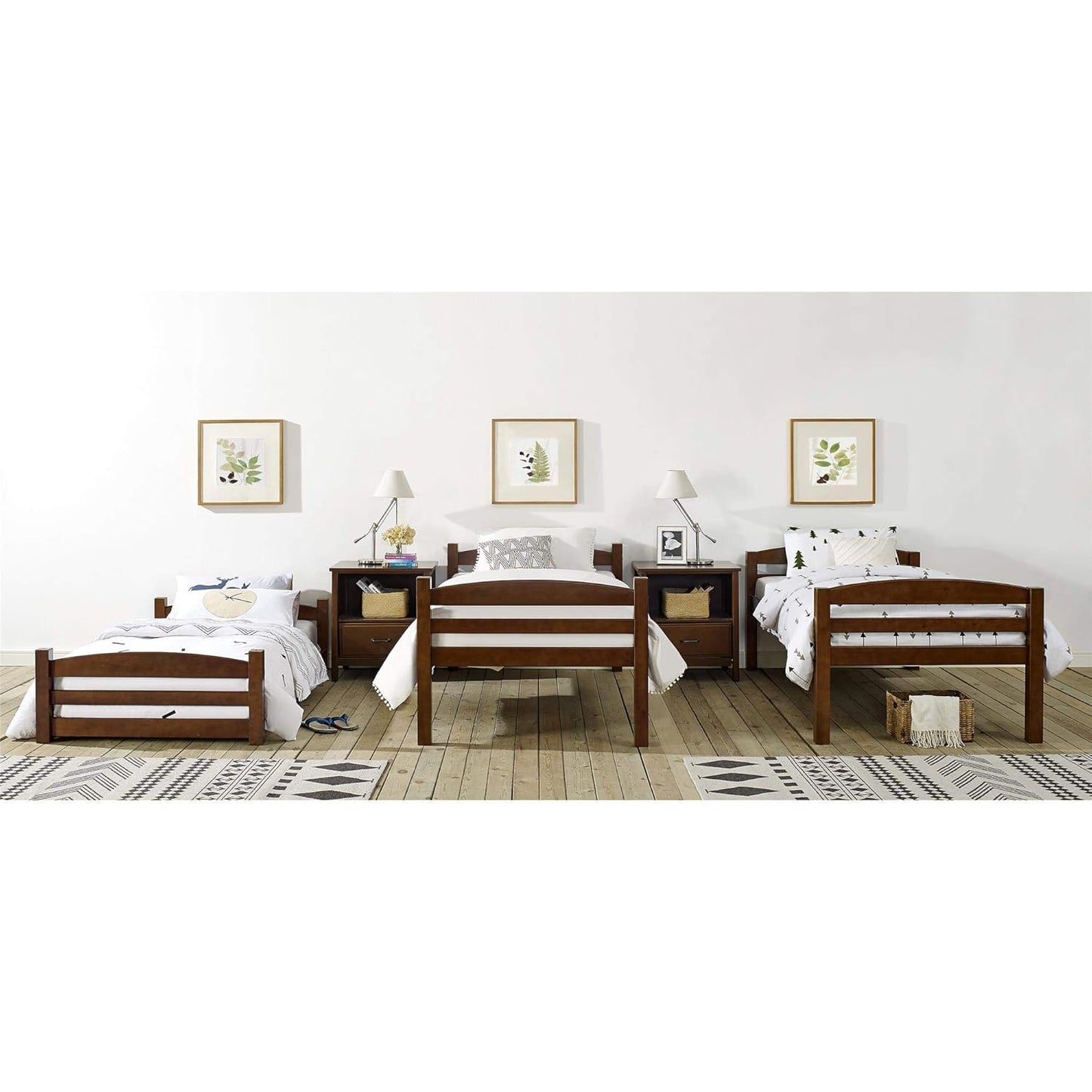 APRODZ Ipsotu Mango Wood Bunk Bed Without Storage Single Bed Furniture for Bedroom Living Room Home (Mango - Brown)