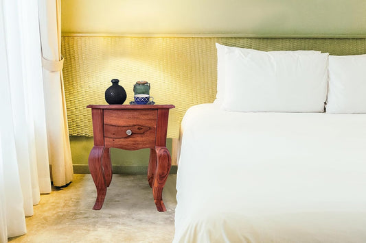 Leego Bedside Table (Light Honey Sheesham)