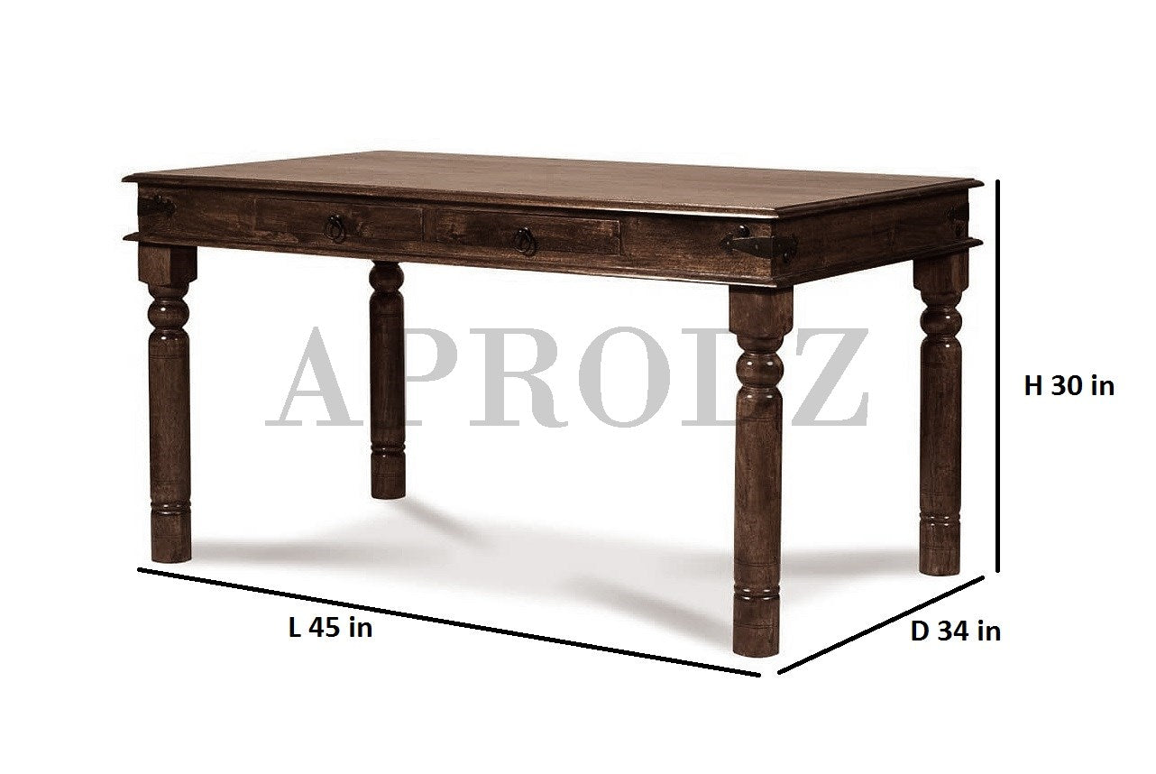 Sheesham Wood Reyk 4 Seater Dining Table Set for Home Dining Room Furniture