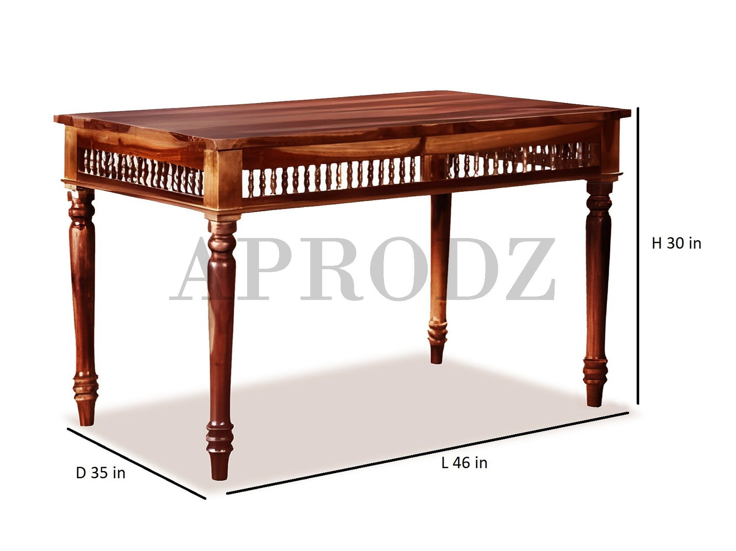 Sheesham Wood Norcross 4 Seater Dining Table Set for Home and Living Rooms| Dining Furniture