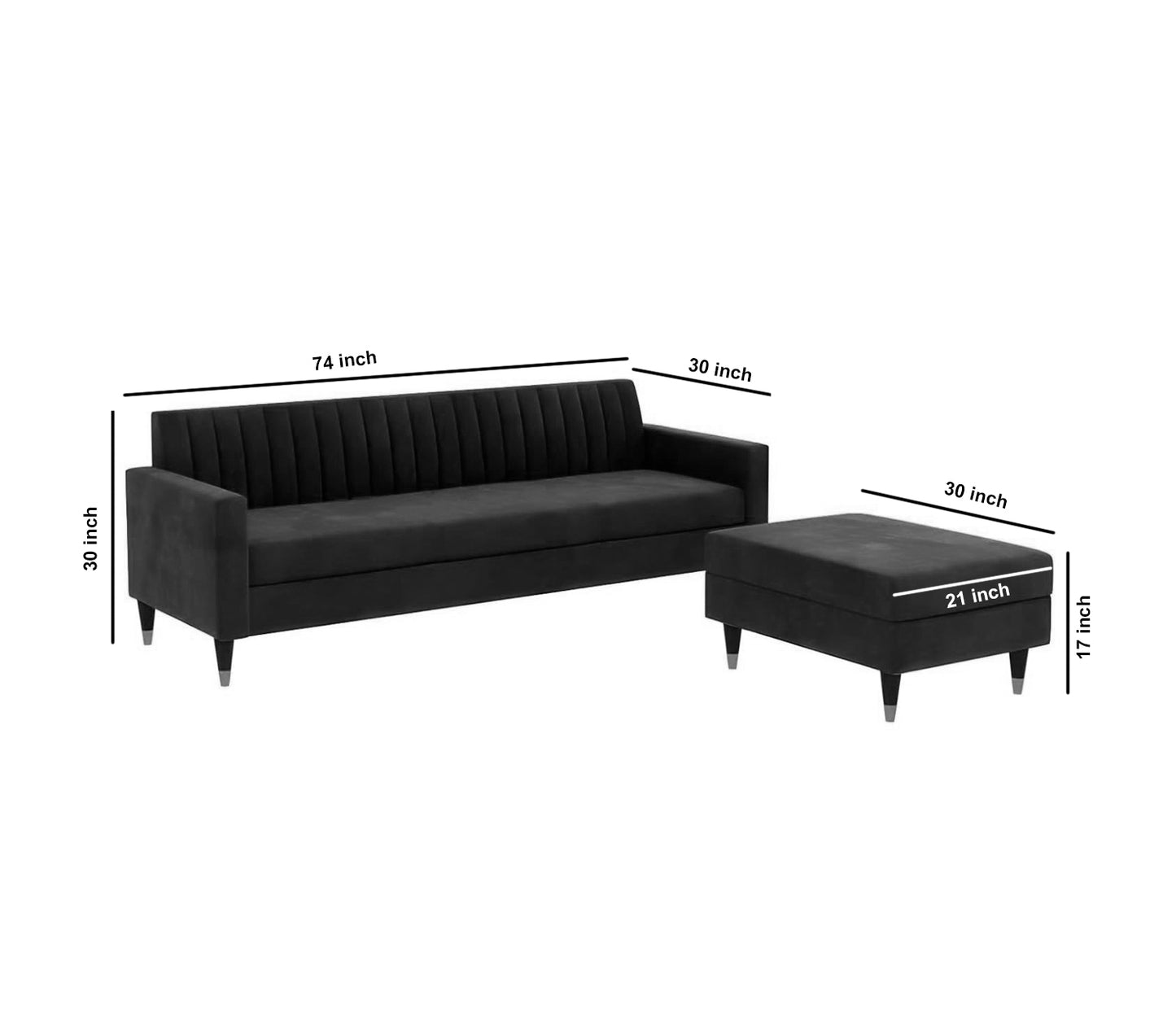 APRODZ Velora L-Shape Velvet Sectional Sofa in Teal – Right Hand Chaise, Tufted Back, Mid-Century Modern Design with Gold-Tipped Legs | Living Room Furniture