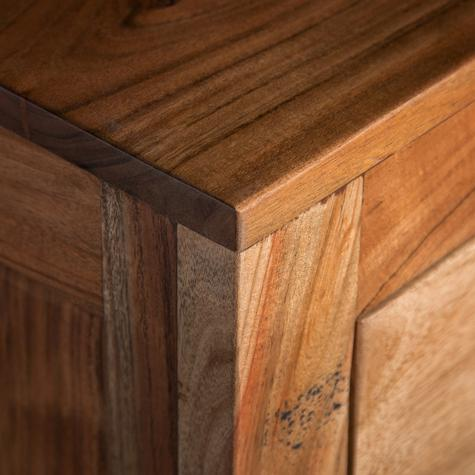 Acacia Wood Sarny Sideboard Storage Cabinet for Living Room | Wooden Cabinet for Kitchen | Brown Finish