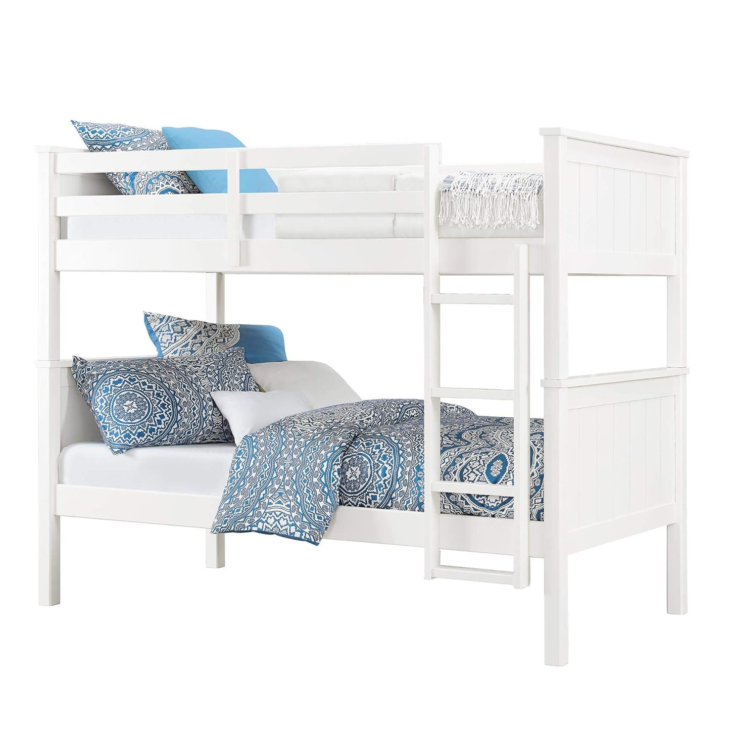 APRODZ Dalton Solid Wood Bunk Bed for Bedroom (Wood - White)