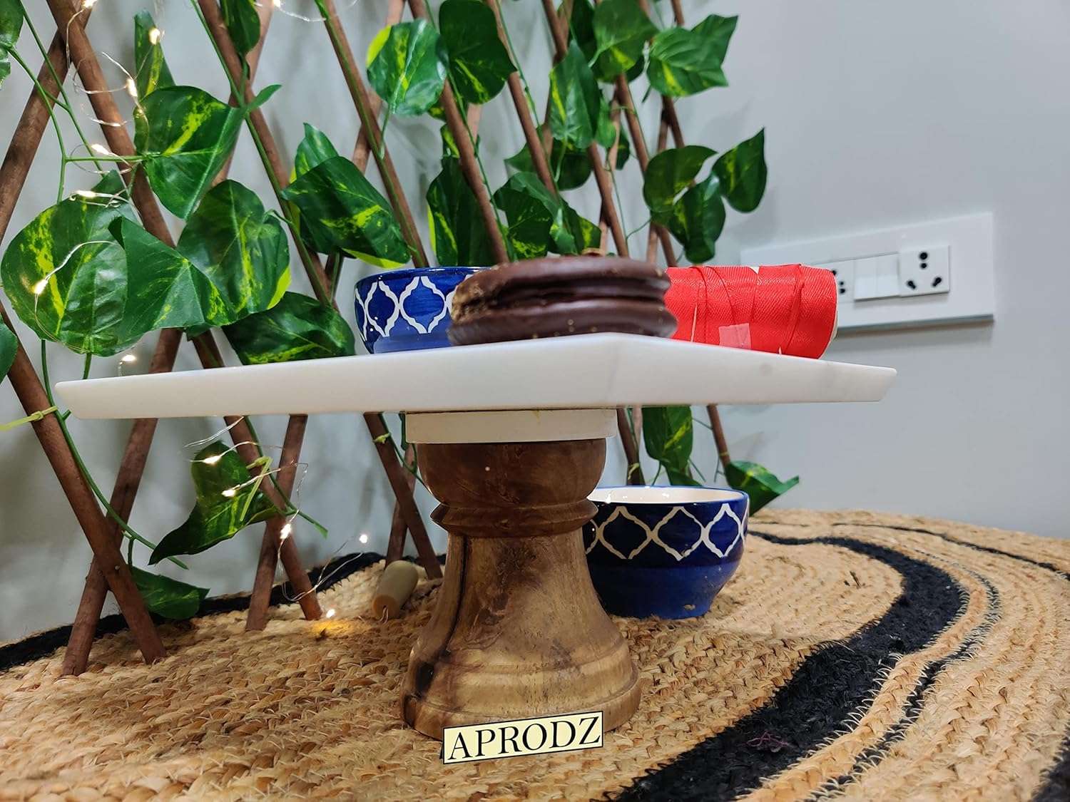 Aprodz Tino Marble Cake Stand | Cake Table | Cupcake Stand Birthdays/Wedding Party