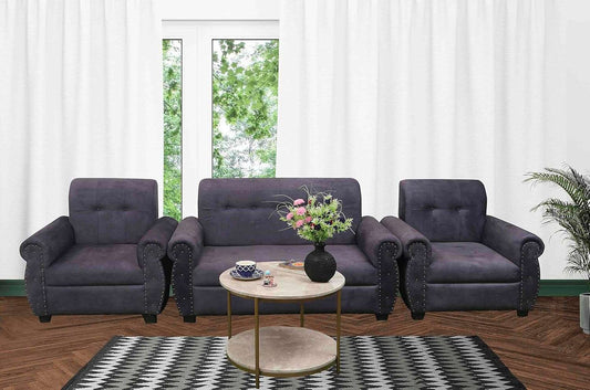 APRODZ Furniture 5 Seater Fabric Sofa Set for Living Room | 3 + 1 + 1 Modern Sofa Set | Comfortable & Stylish Upholstered Sofa for Home & Office | Durable & Elegant Seating