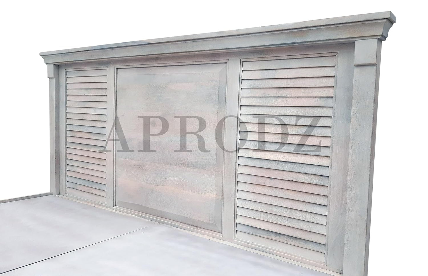 Elmore Mango Wood Bed for Bedroom Furniture (Whitewash Finish)