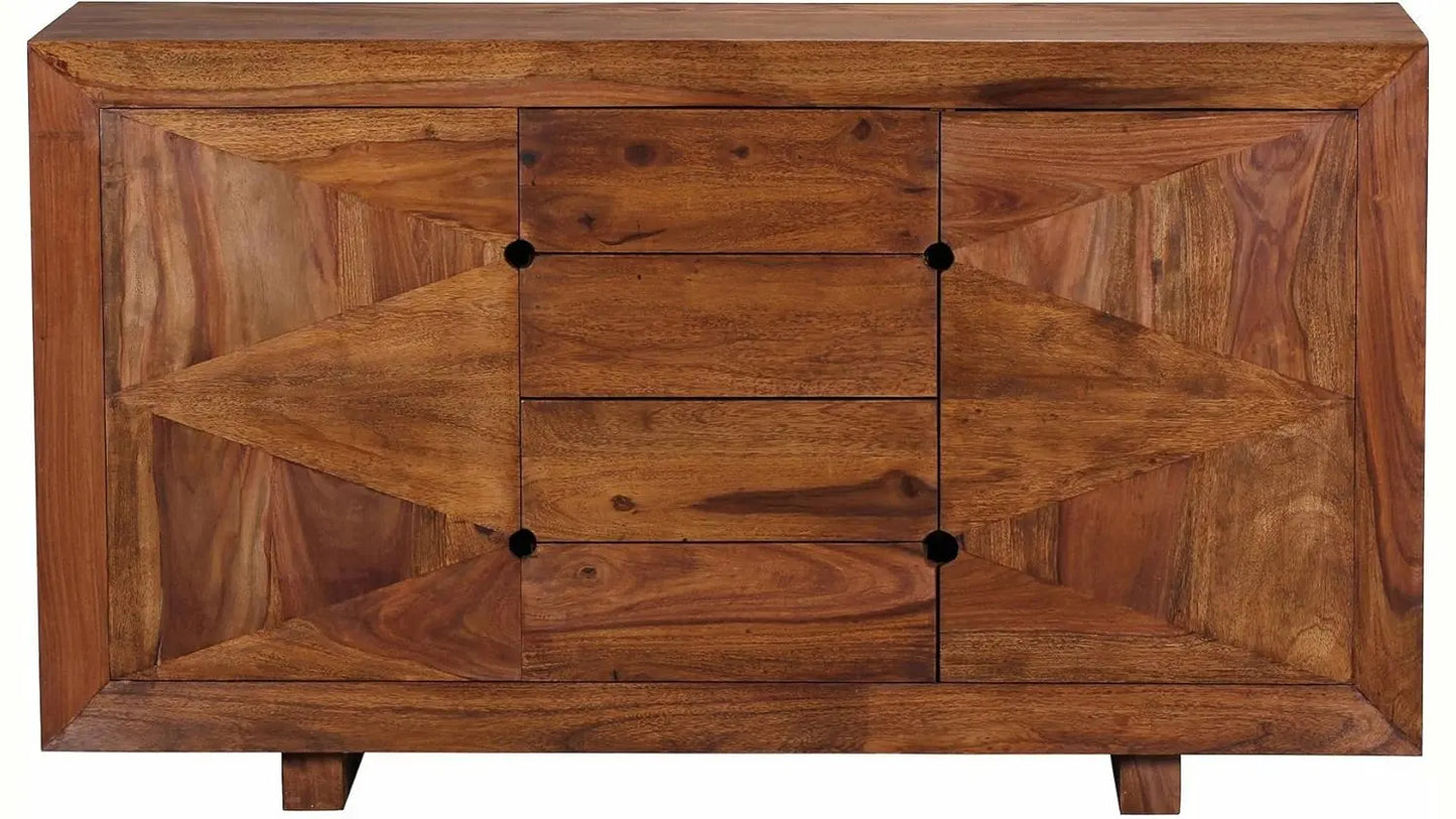 APRODZ Solid Wood Caucaia Sideboard Storage Cabinet for Living Room