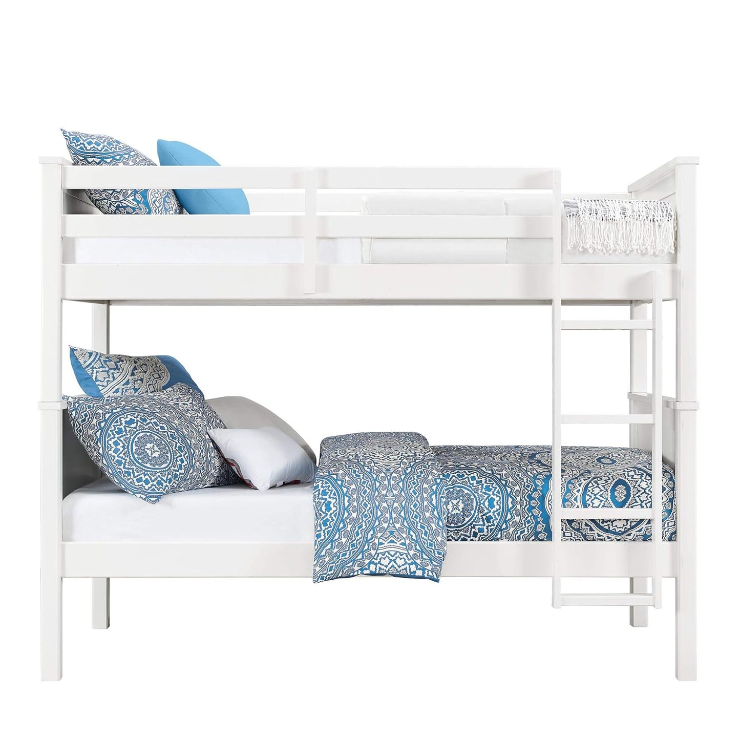 APRODZ Dalton Solid Wood Bunk Bed for Bedroom (Wood - White)