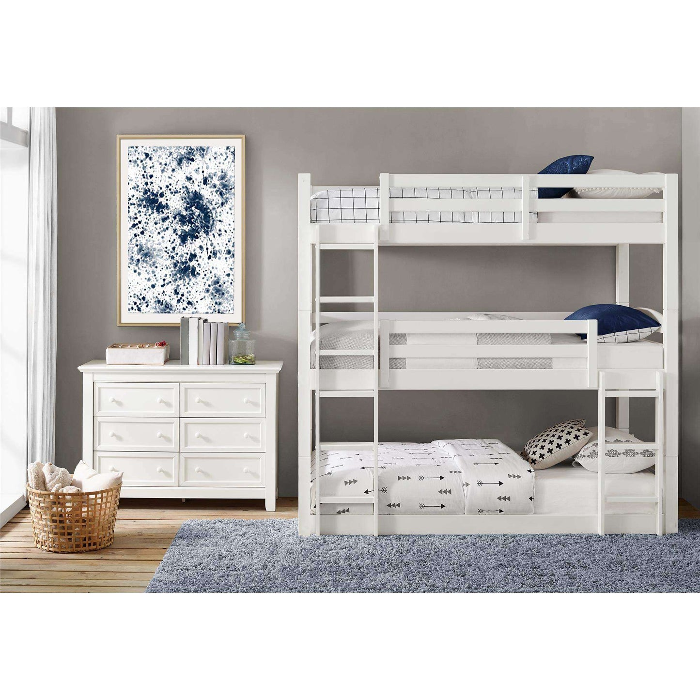 APRODZ Ipsotu Mango Wood Bunk Bed Without Storage Single Bed Furniture for Bedroom Living Room Home (Mango - Brown)