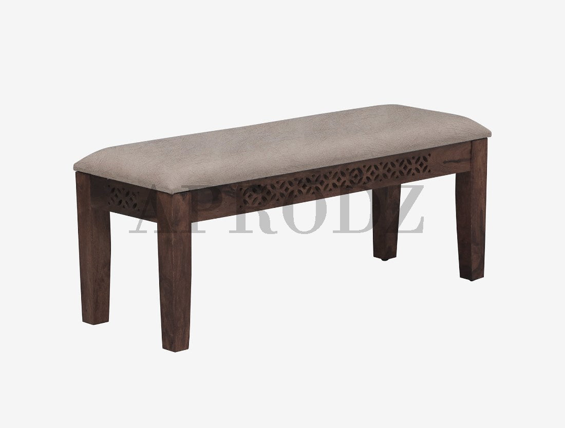 Sheesham Wood Durque 6 Seater Dining Table Set with 1 Bench and 4 Chair for Home | Dining Furniture