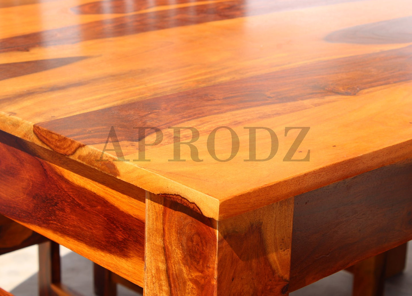 Sheesham Wood and Upholstered Epso 4 Seater Dining Table Set for Home and Living Rooms | Dining Furniture