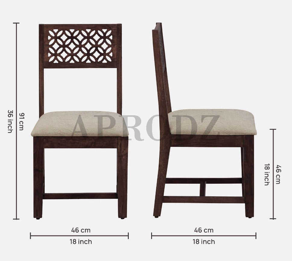 Sheesham Wood Durque 4 Seater Dining Table Set for Home | Dining Furniture