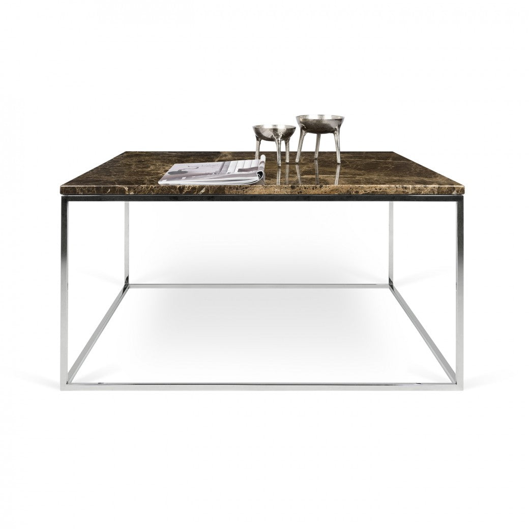 Stainless Steel Perlite Square Granite Top Coffee Table for Living Room | Center Table for Home