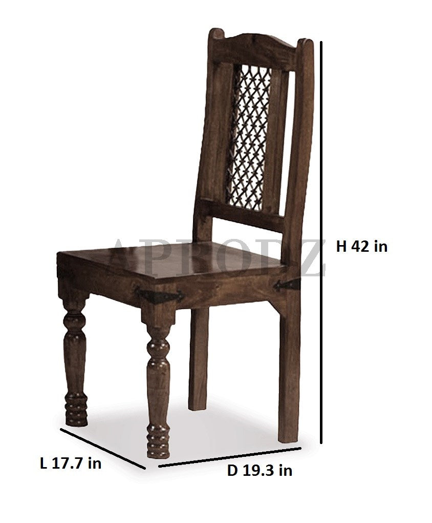 Sheesham Wood Reyk 4 Seater Dining Table Set with 1 Bench and 2 Chair for Home Dining Room Furniture