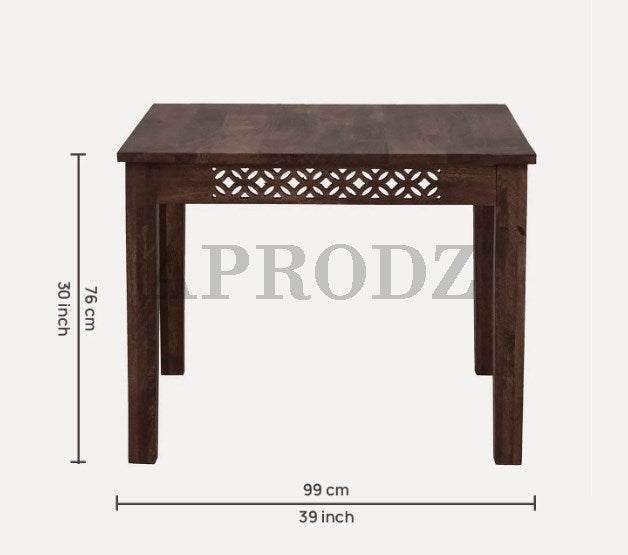 Sheesham Wood Durque 4 Seater Dining Table Set for Home | Dining Furniture