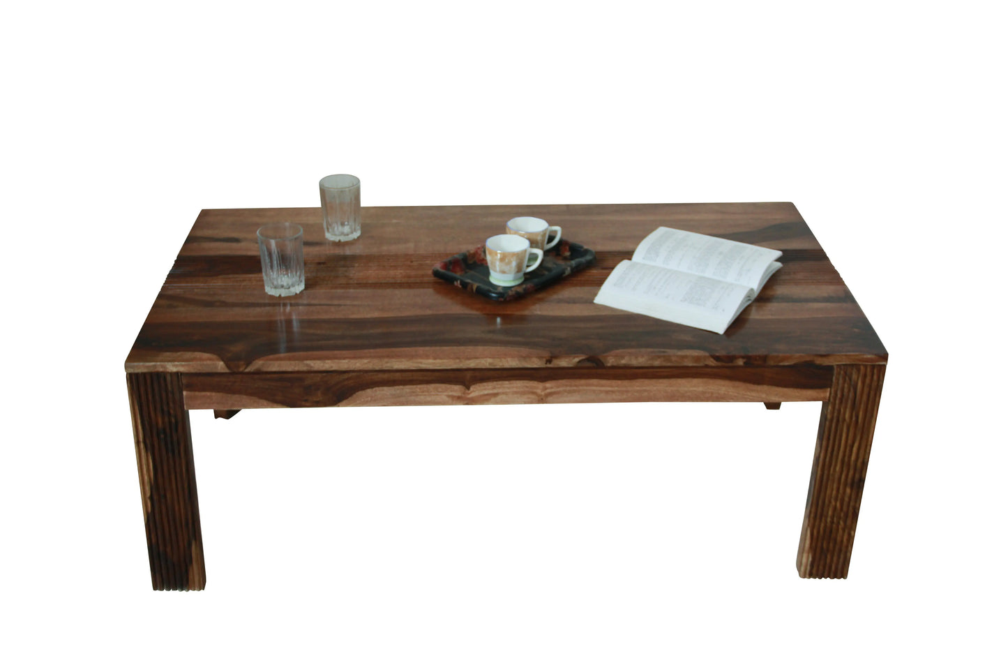 Sheesham Wood Devin Stylish Coffee Table for Living Room | Center Table for Home | Brown Finish