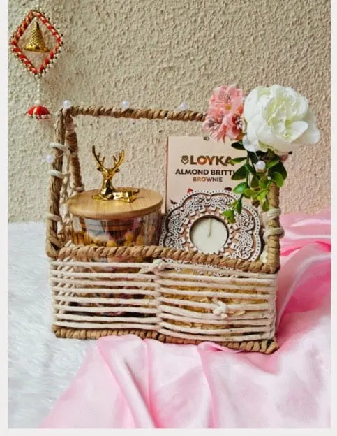 Rustic Elegance Festive Gift Basket