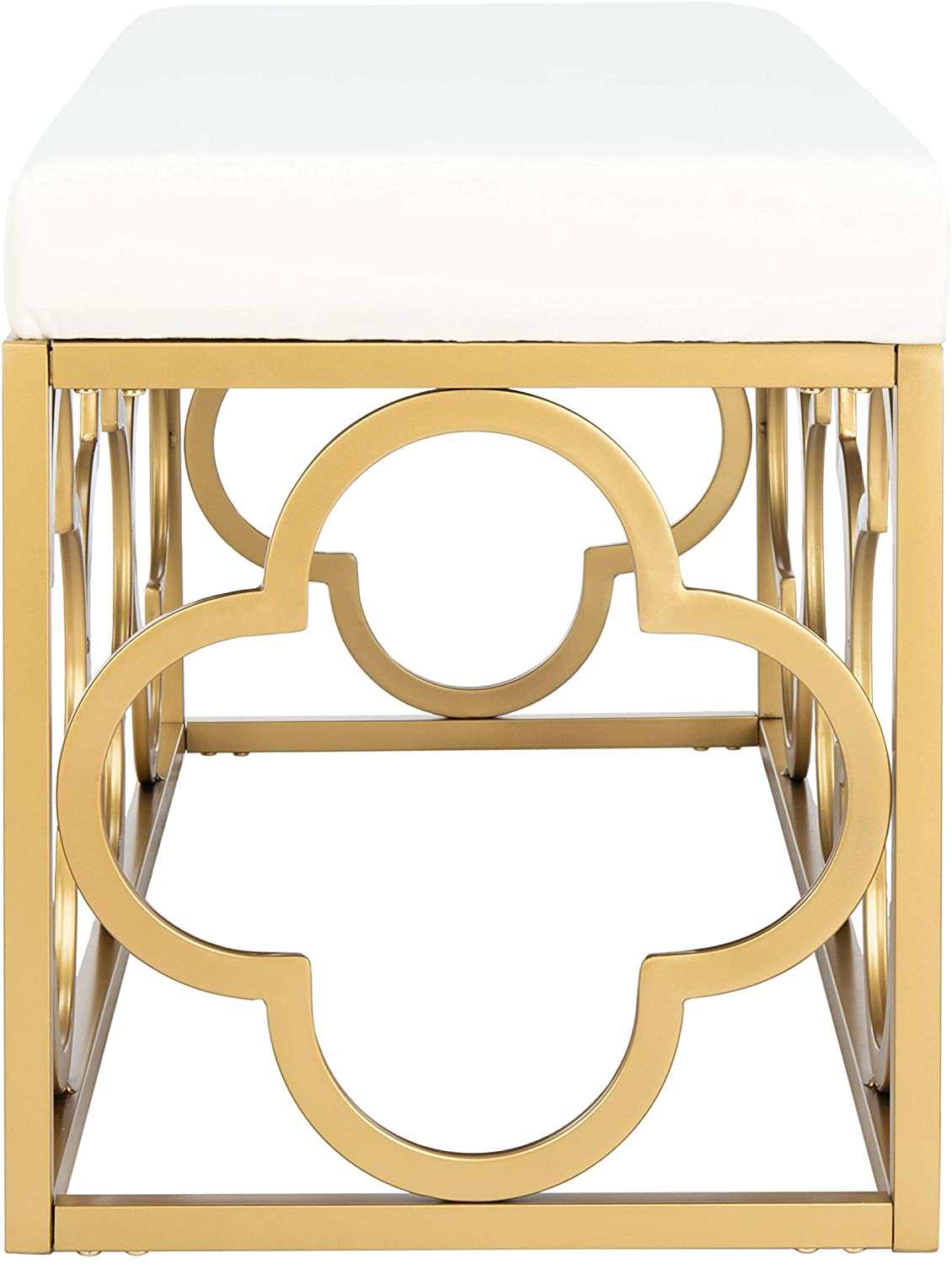 Fleur Bench Glam Velvet and Metal