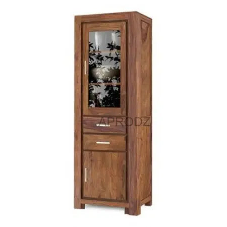 Sheesham Wood High Wooden Cabinet, Cupboard, Sideboard, Showcase or Library Bookcase