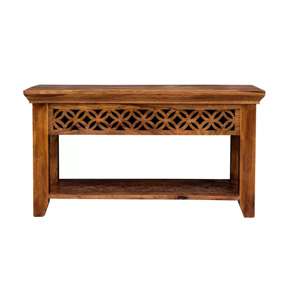 Durque Box Bench with Storage, Teak, Standard