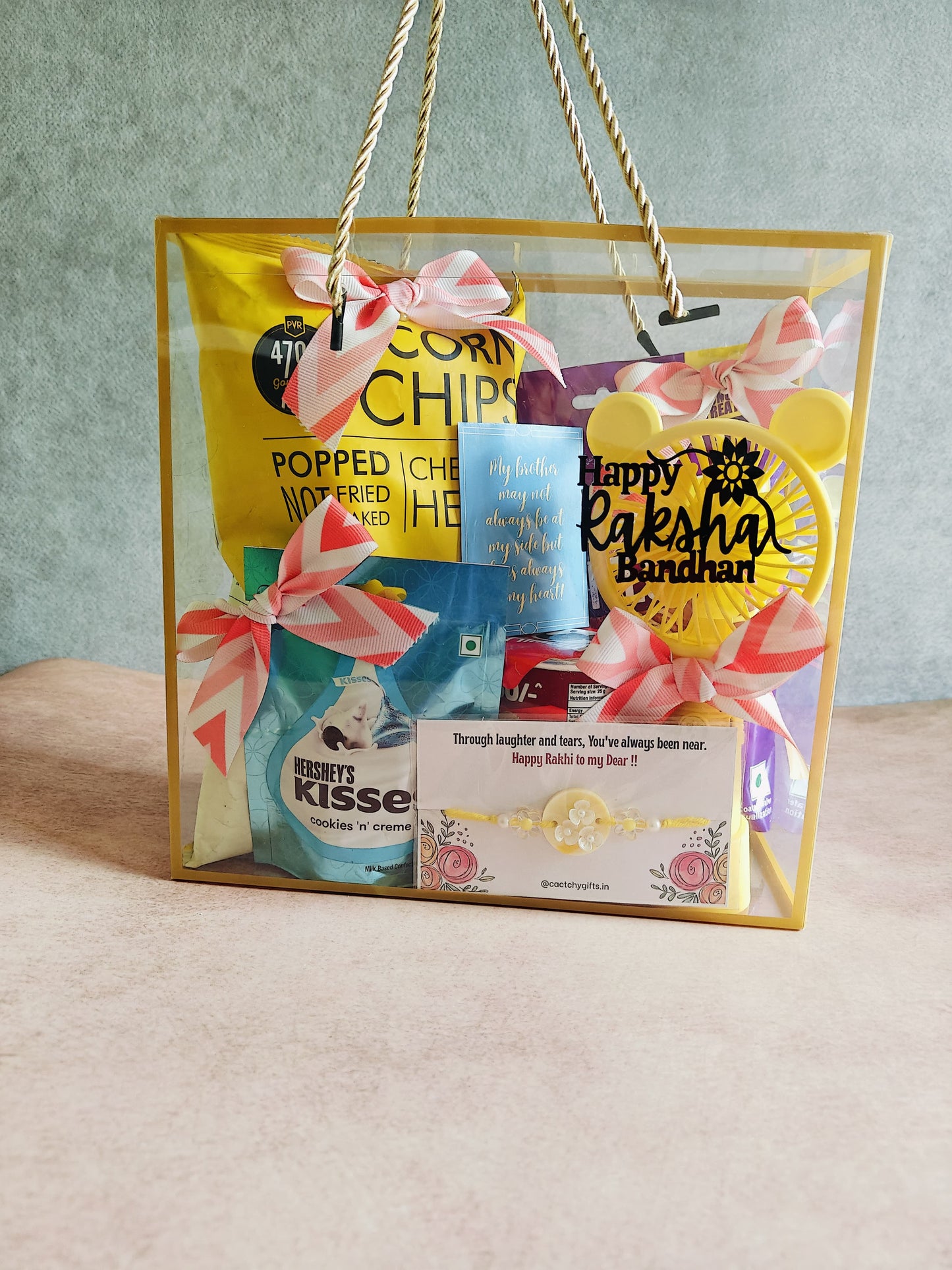 Premium Rakhi Hamper Bag – PVC Edition