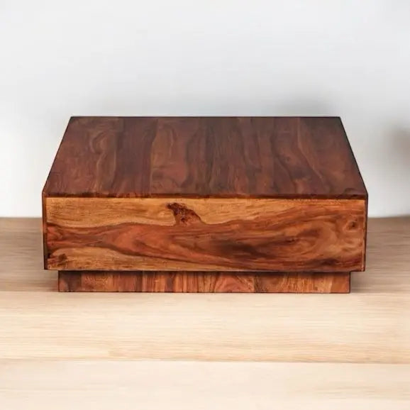 Sheesham Wood Mahdia Stylish Coffee Table for Living Room | Center Table for Home | Brown Finish