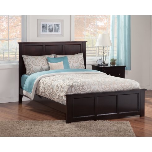 Solid Wood Downey Queen Size Bed for Bedroom