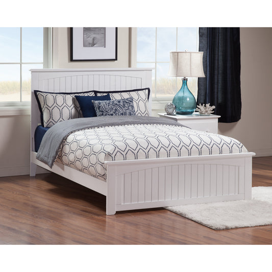 Solid Wood Without Storage Queen Size Melba Bed for Bedroom Stylish | Cream Finish