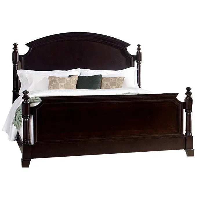 Solid Wood Without Storage Queen Size Collins Bed for Bedroom Stylish | Mohogany Finish