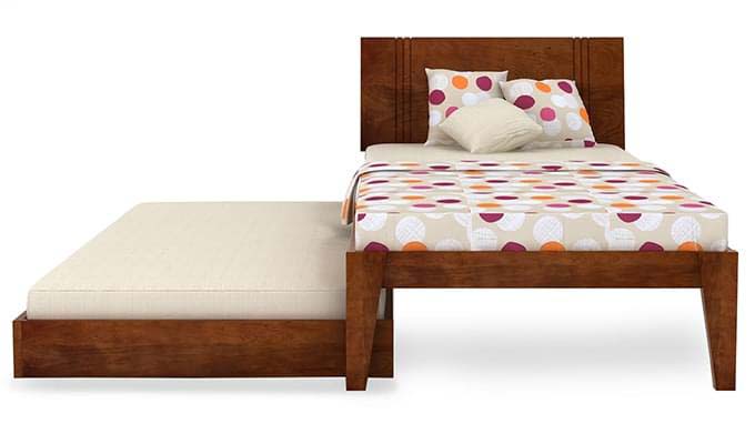 Solid Wood with Storage Trundle Single Wellington Bed for Bedroom