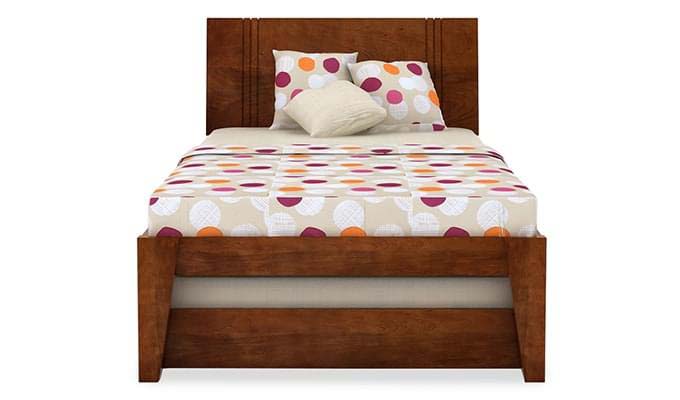 Solid Wood with Storage Trundle Single Wellington Bed for Bedroom