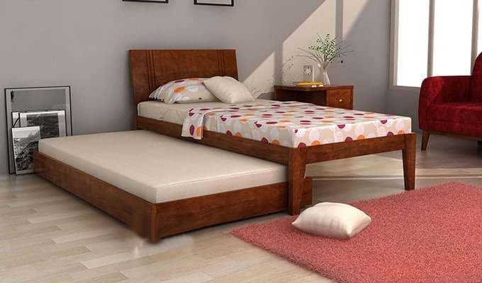 Solid Wood with Storage Trundle Single Wellington Bed for Bedroom