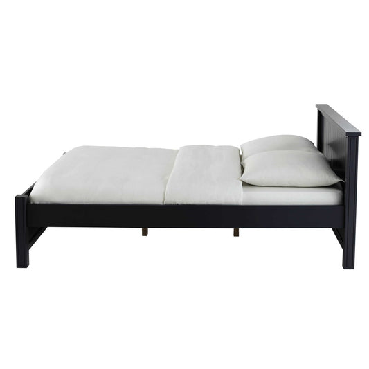 Solid Wood Without Storage Queen Size Helsinki Bed for Bedroom Stylish | Black Finish