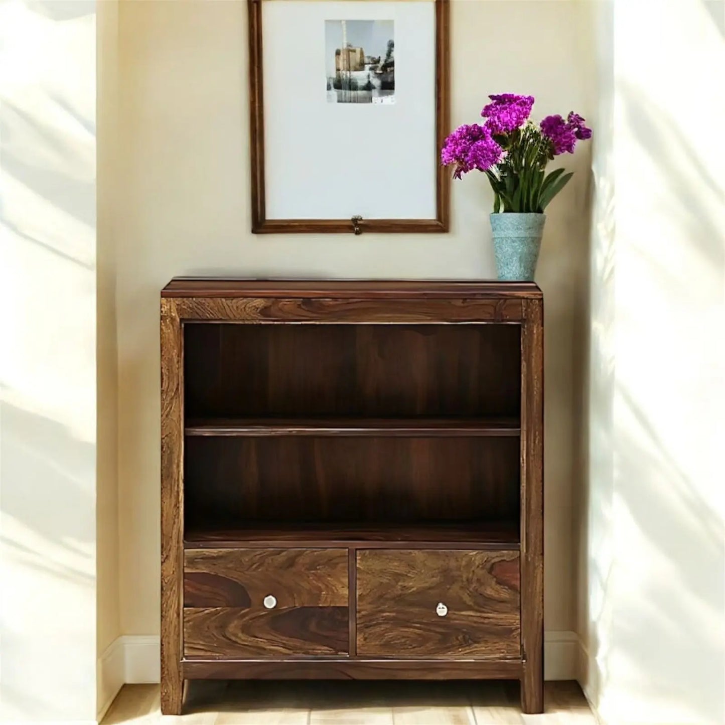bookshelf wooden Sheesham wood bookcase