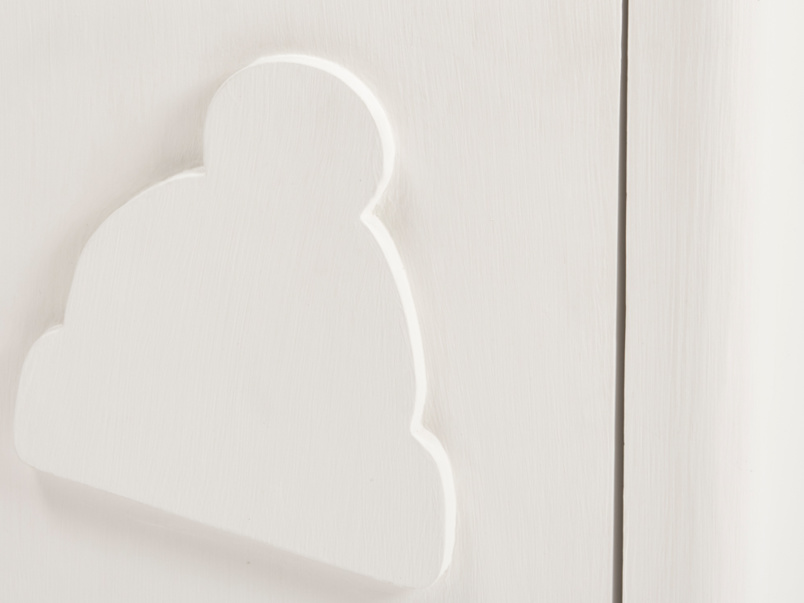 Mango Wood Falefa One Darwer and Open Shelf Bedside Storage Table for Living Room | Cream Finish Aprodz