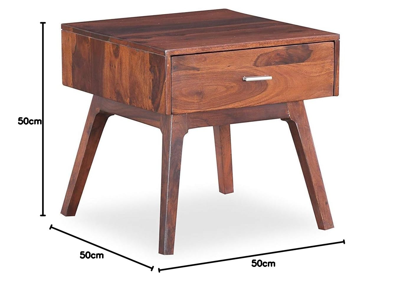 Lirio Bedside Table (Light Honey Sheesham) Aprodz