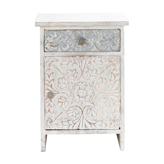 Mango Wood Yaviza One Door and One Drewer Bedside Storage Table for Bedroom