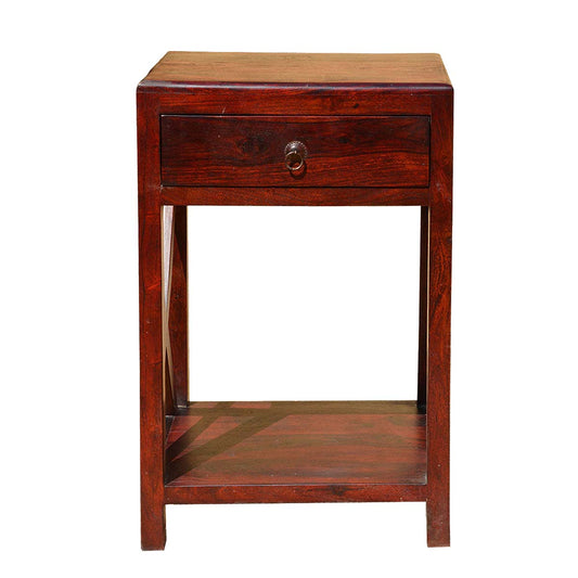 Solid Wood Merca Bedside Storage Table for Living Room