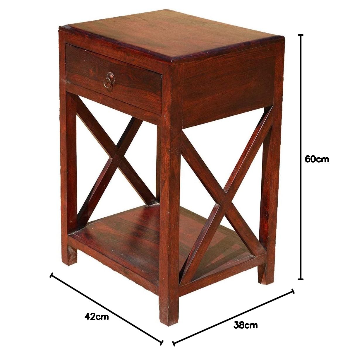 Solid Wood Merca Bedside Storage Table for Living Room